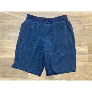 Lululemon Surge Short Mens M Heather Blue 9" Lined 2 In 1 Active Pockets
